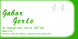 gabor gerle business card